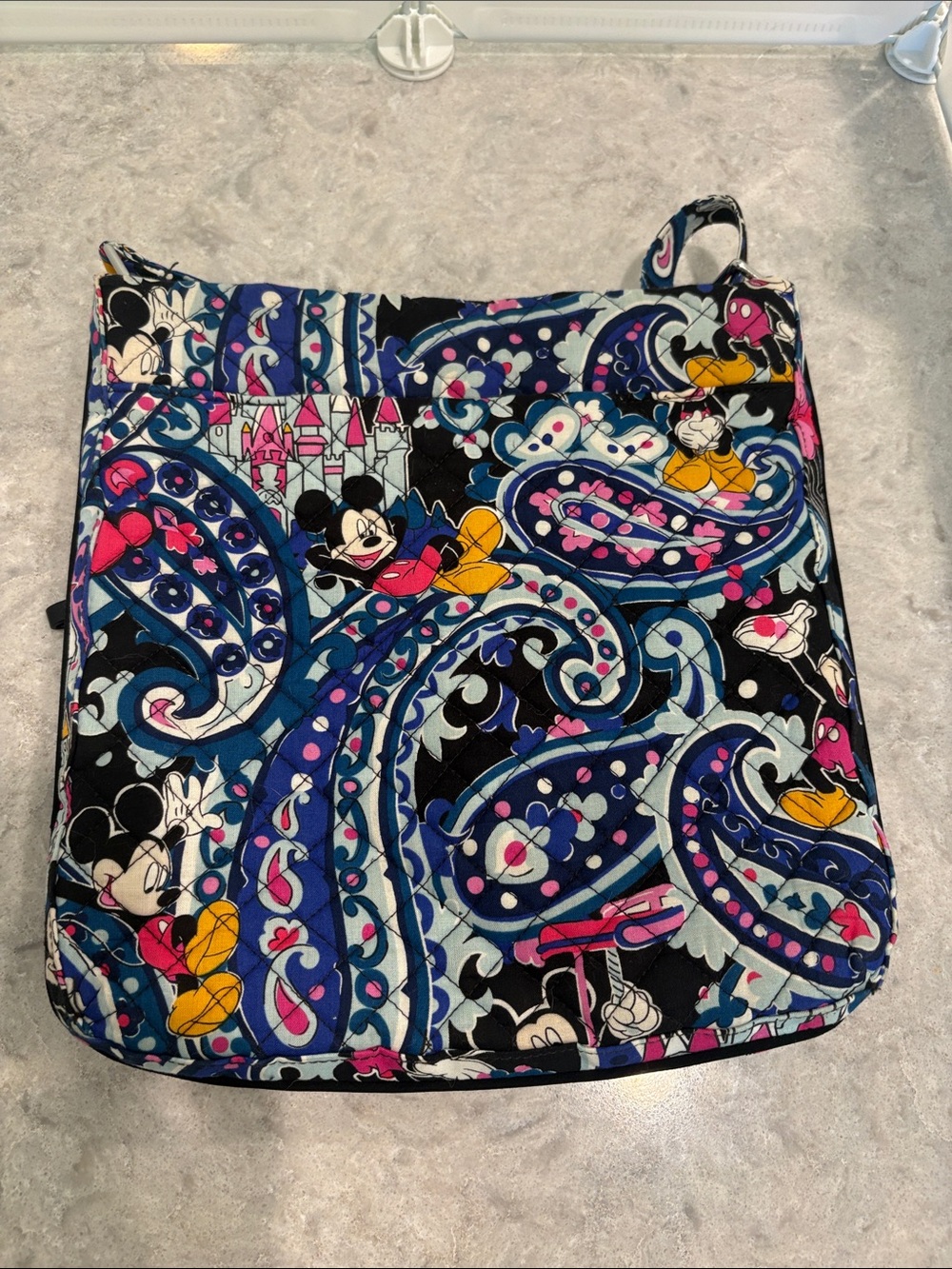 Vera Bradley Blue Paisley Mickey Mouse Crossbody Bag - Picture 3 of 3